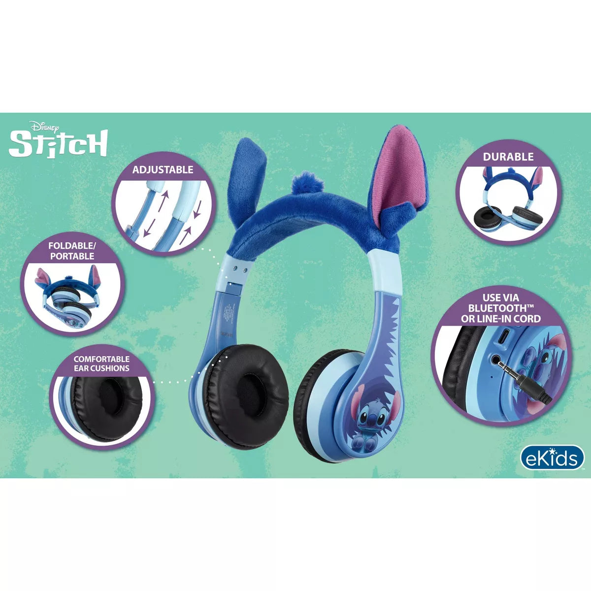 Lilo & Stitch Bluetooth Wireless Headphones - Blue