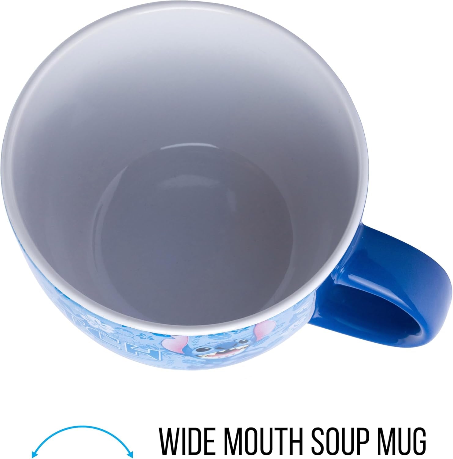 Lilo and Stitch Wavy Style Ceramic Soup Mug, 24-Ounces