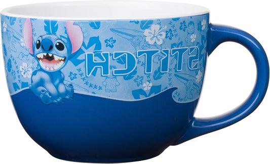 Lilo and Stitch Wavy Style Ceramic Soup Mug, 24-Ounces