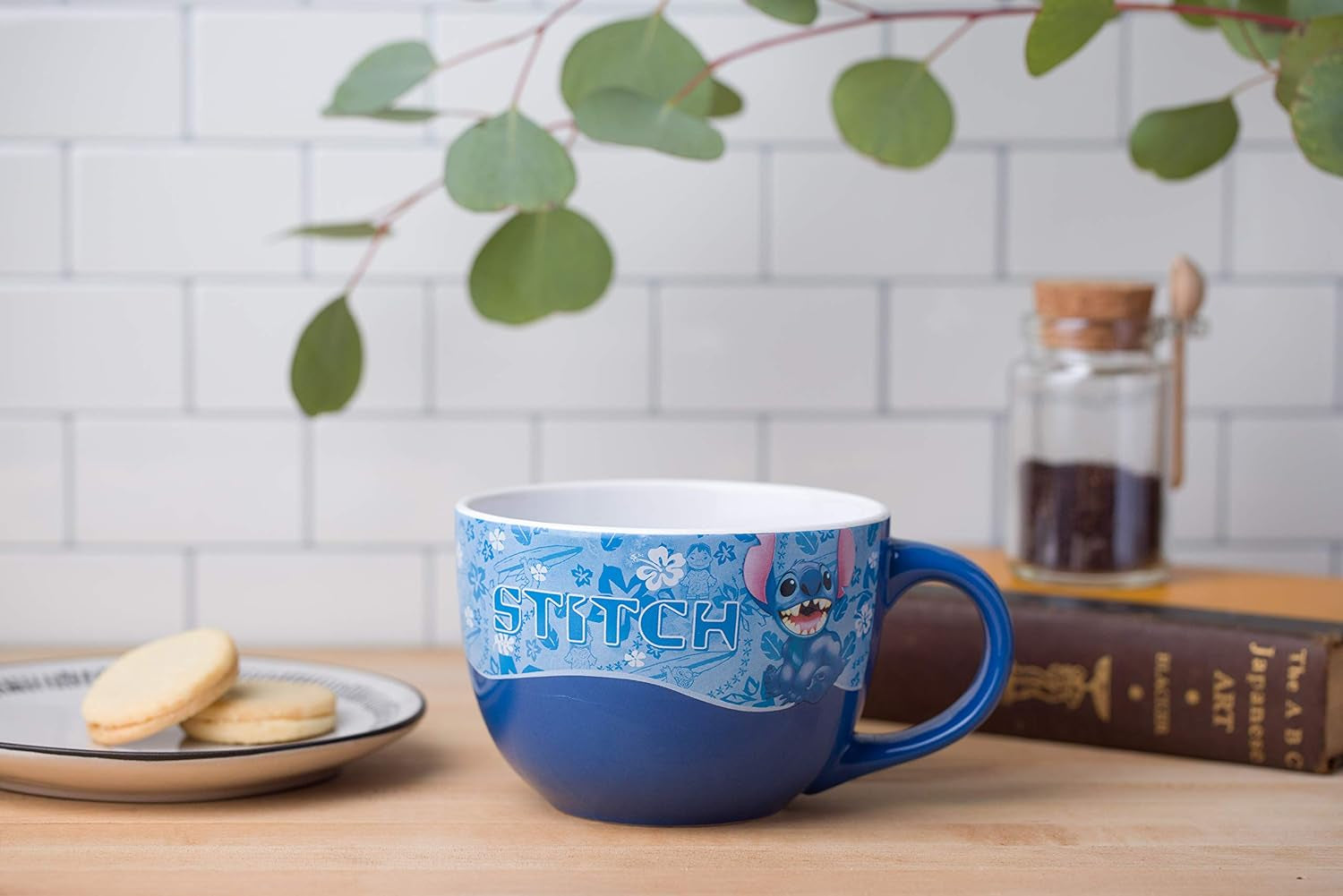 Lilo and Stitch Wavy Style Ceramic Soup Mug, 24-Ounces