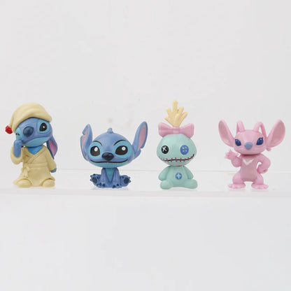 12Pcs/Set Anime Stitch Scrump Lilo Characters Vinyl Figure Model Toys