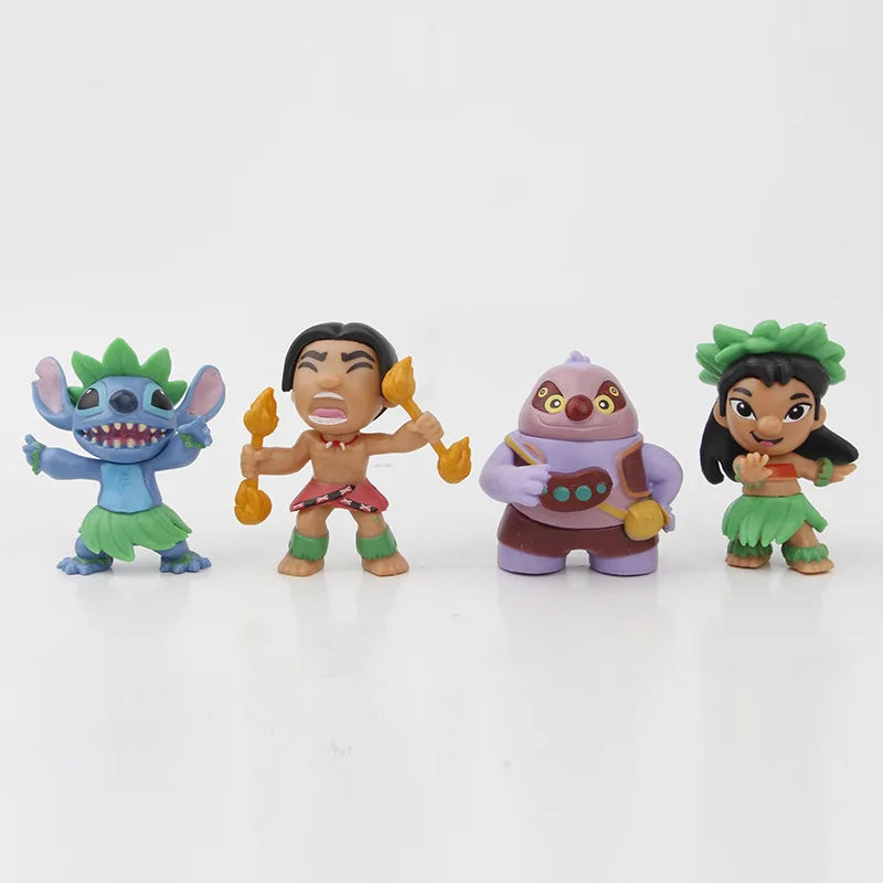 12Pcs/Set Anime Stitch Scrump Lilo Characters Vinyl Figure Model Toys